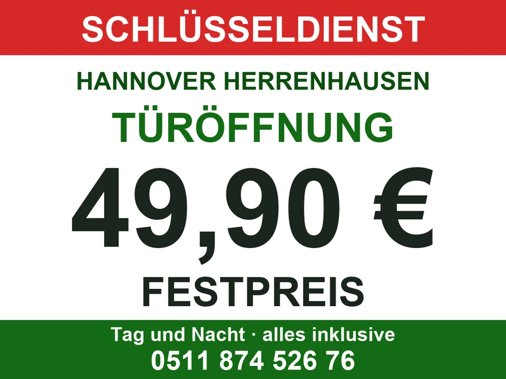 Startseite 1 Türöffnung Hannover Herrenhausen zum Festpreis 49,90 €, Telefon 0511 874 526 76